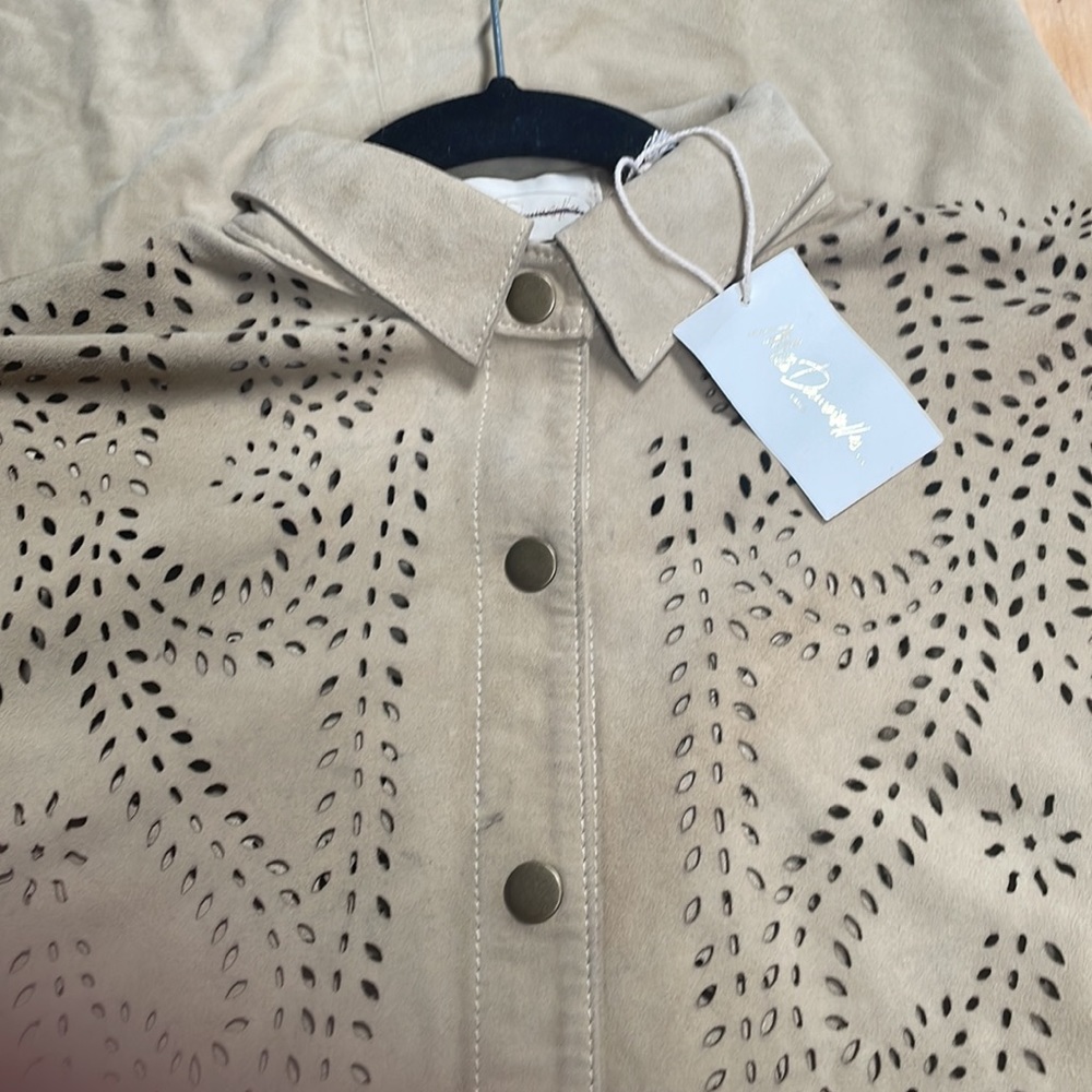Free People Arabesane Suede Shirt Medium $795.00 By Mes Demoiselles - Picture 11 of 12